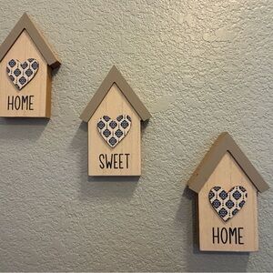 Charming Beige and Blue Home Wall Decor Set